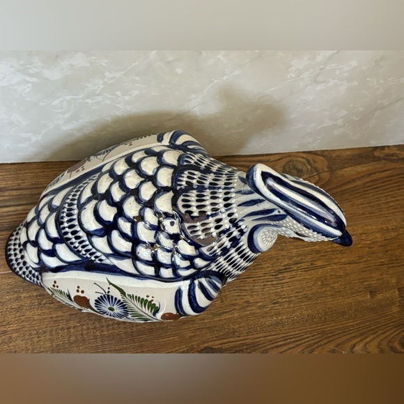 Vintage Tonala Santana Mexican Pottery Bird Figurine Dove Folk Art 13” long - Picture 12 of 16